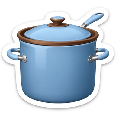 cooking pot powder blue   sticker