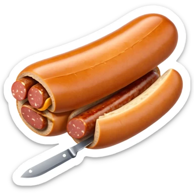 sausage with a blade inside sticker