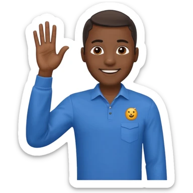 Black dude doing a salute emoji  sticker