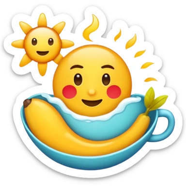 Good morning in text  sticker