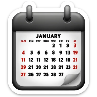 31 January calendar sticker