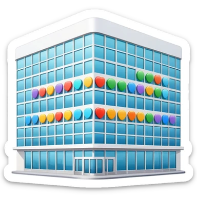 large shopping mall building sticker