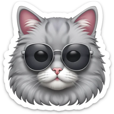 Cat with sunglasses sticker
