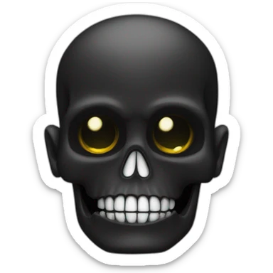 black skullhead in suite sticker