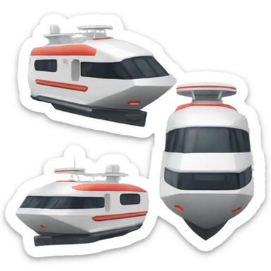 a futuristic rv called dimboat (a dumb lightship) sticker