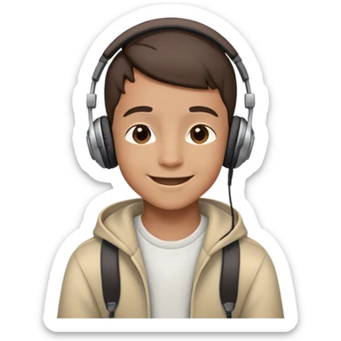 boy listen music sticker