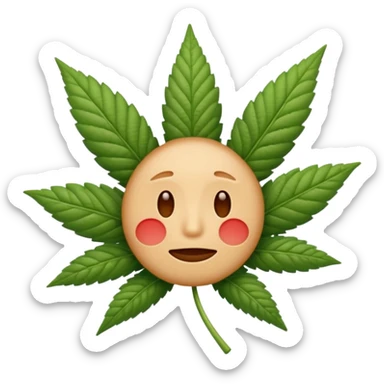 Emoji cansado mariguano sticker