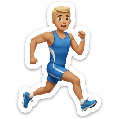 A man is running and shouting, calling for more people to follow him. sticker