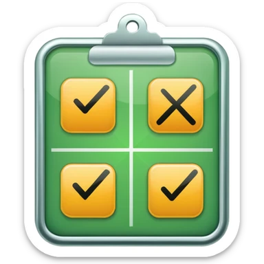 two checkboxes from a checklist with ticks sticker