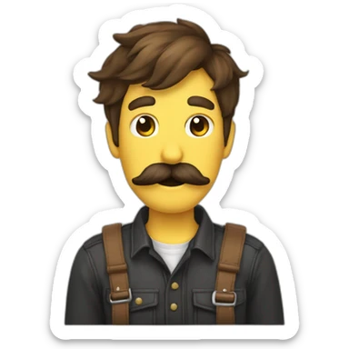 Homme moustachu qui tend la main sticker