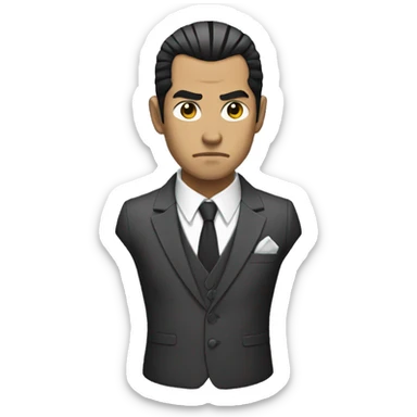 yakuza with suit.  sticker