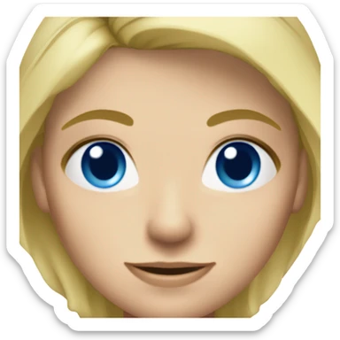 Pickleball lady blue eyes blonde hair  sticker
