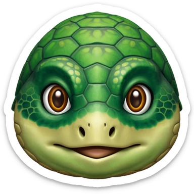 sea turtle, front face  sticker