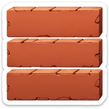 One line two bricks in right and left horizontal  sticker