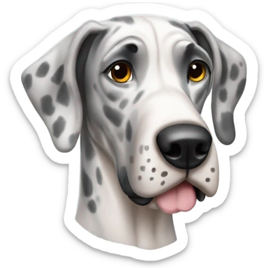 merle great dane dog sticker