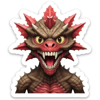 Demogorgon of tranger things sticker