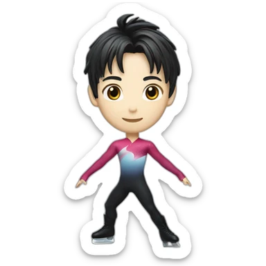 Hanyu Yuzuru figure skater sticker