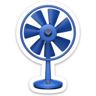 dark blue fan sticker