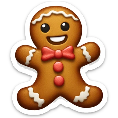 gingerbread man sticker