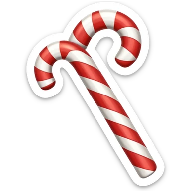 Christmas candy cane sticker