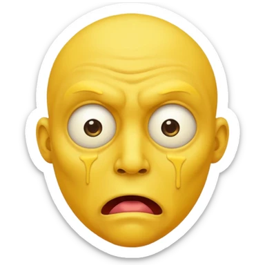 Bog eyed yellow man drooling like a moron sticker