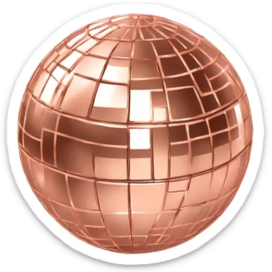 Rose gold disco ball sticker