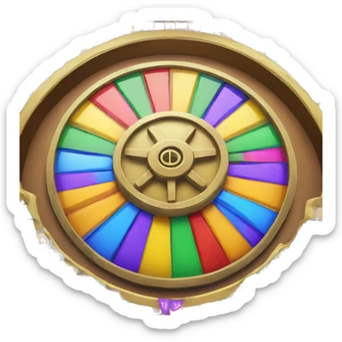 Wheel of fortune for colors sticker