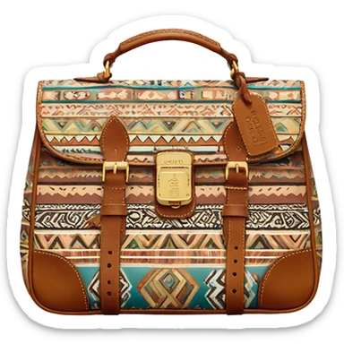 Realistic dooney and Bourke aztec pattern satchel purse. sticker