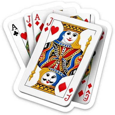 Canasta card game with wild cards and jokers sticker