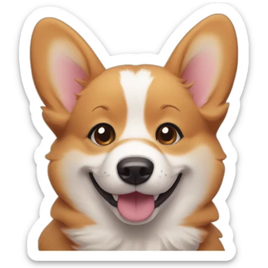smiling corgi happy sticker