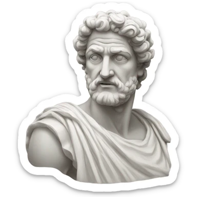 weird greek statue of a beautiful person sticker
