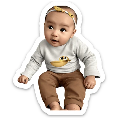 realistic portrait of a child sticker