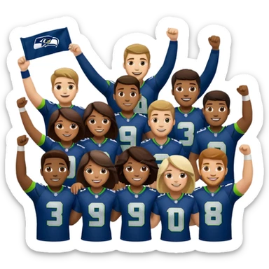 Seahawks celebrating sticker