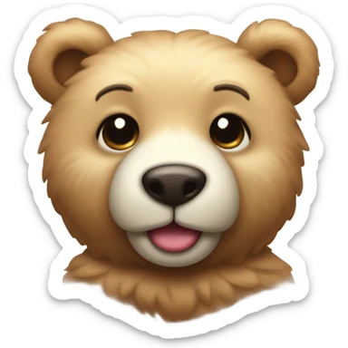 oso de peluche con un corazón en las manos sticker