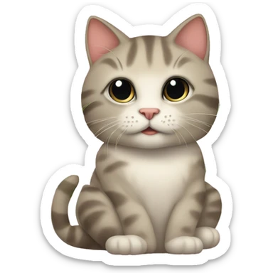Gatito con flor sticker