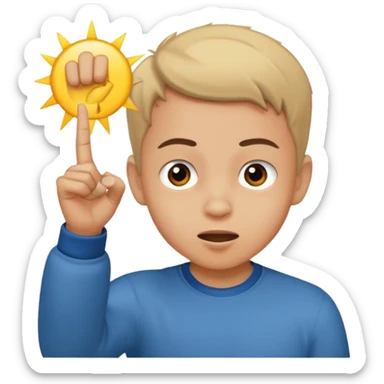 Boy flicking someone off sticker