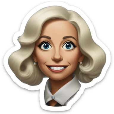 jasmine Biden in Uncle Scrooge style, oil paint, mysterious eyes, intricate lips, masterpiece portrait, beautiful, desirable, logical sticker