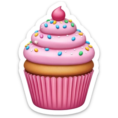 pink cupcake  sticker