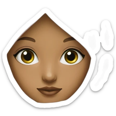 hijabi American girl green eyes sticker