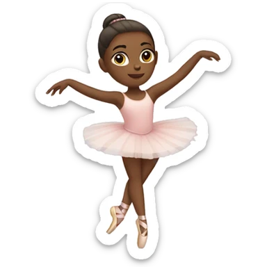 Ballet girl with pointe shoes sticker