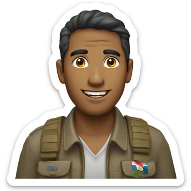 Un peruano en un cerro sticker