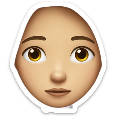 A sad, depressed girl, her hair is short and black, and she has a small mole on her right cheek, under her eye. sticker