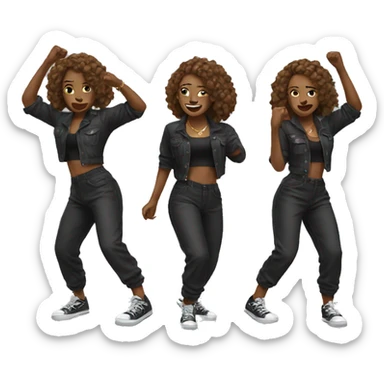 woman dancing hiphop sticker