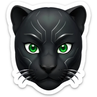  black panther green eye sticker
