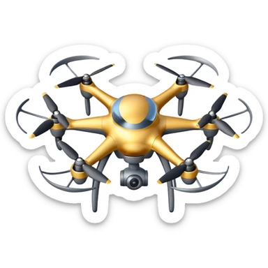 Drone – Quad-copter with spinning propellers sticker