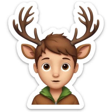 Boy deer sticker