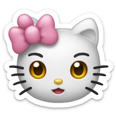 Hello kitty with a bow sticker