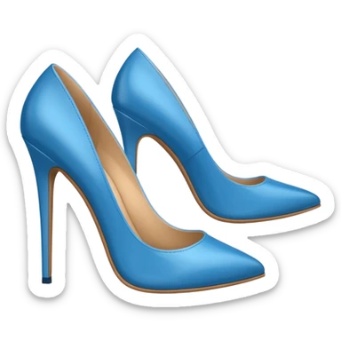 blue high-heeled shoes sticker