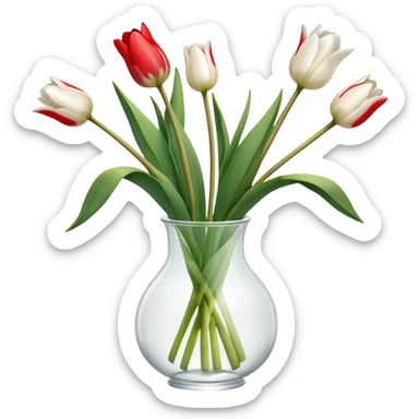 white tulips 
 sticker