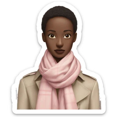 Pastel pink burberry scarf sticker